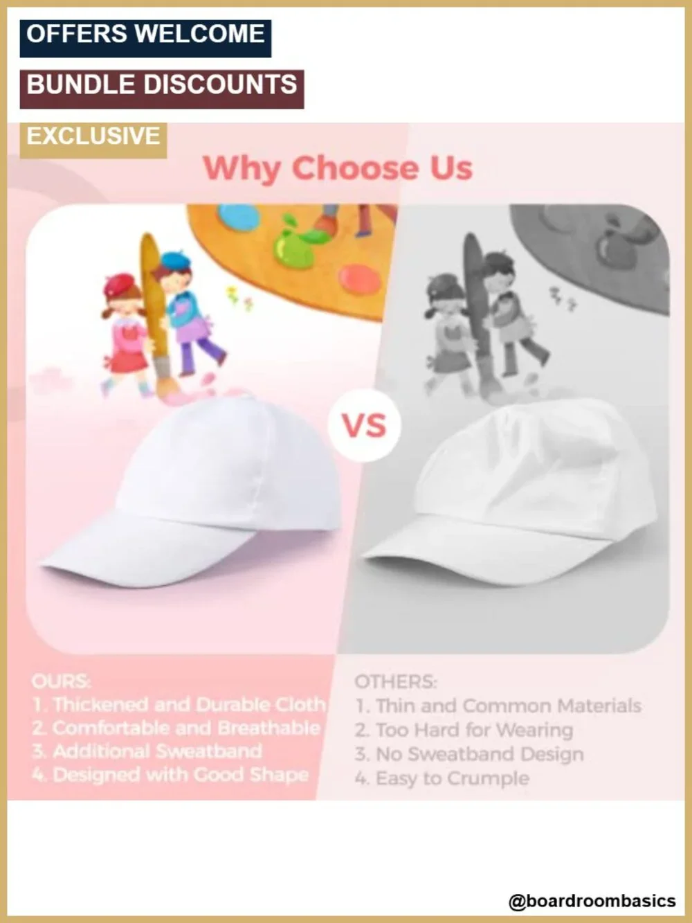 DIY Kids Baseball Cap 30 Pack Blank White Hats for Painting Party Favors